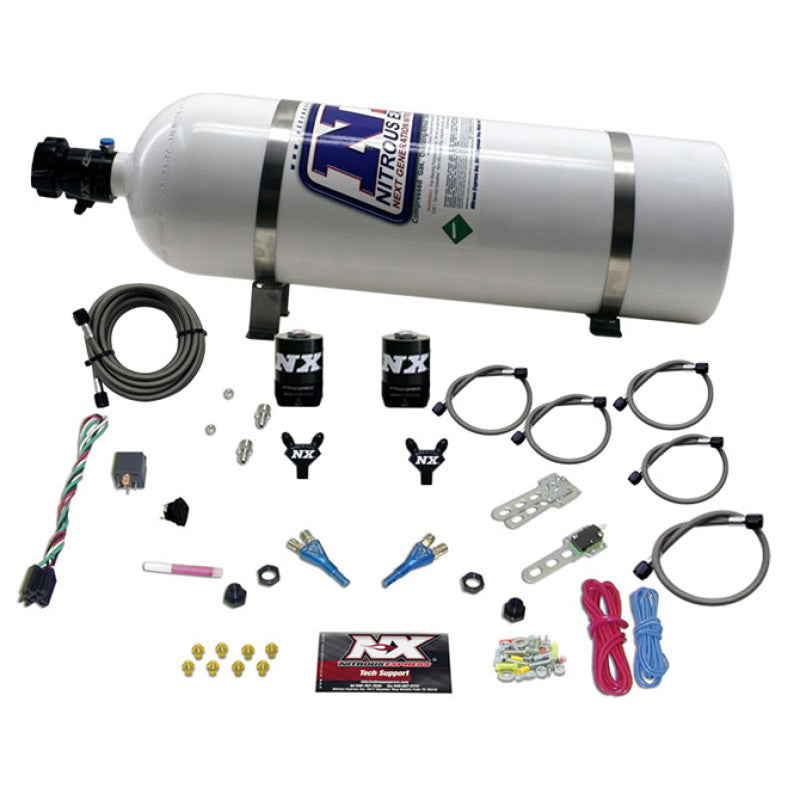Nitrous Express GM EFI Dual Nozzle Nitrous Kit (100-300HP) w/15lb Bottle Nitrous Systems Nitrous Express