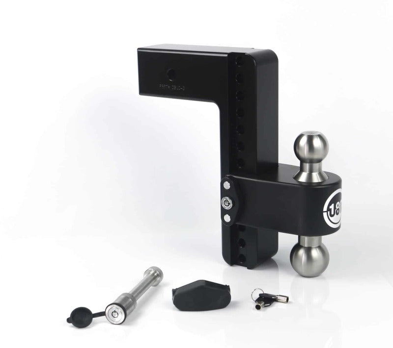 Weigh Safe 180 Hitch 10in Drop Hitch & 3in Shank (10K/21K GTWR) w/WS05 - Black Cerakote Hitch Ball Mounts Weigh Safe