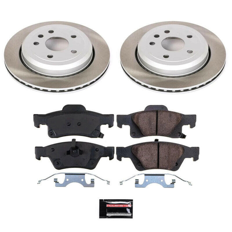 Power Stop 2022 Jeep Grand Cherokee WK Rear Semi-Coated Rotor Kit Brake Kits - Performance Blank PowerStop
