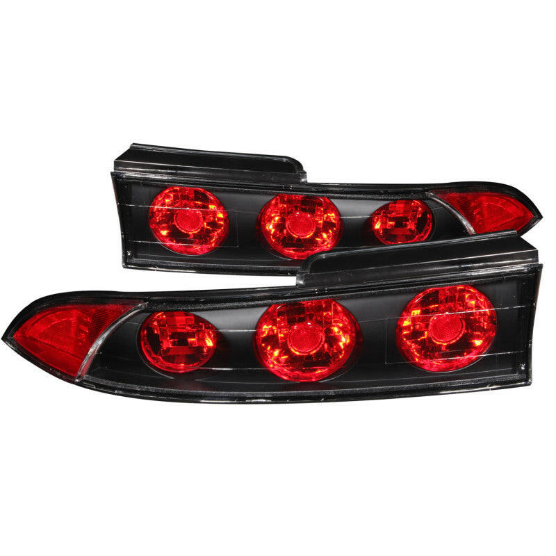 ANZO 1995-1999 Mitsubishi Eclipse Taillights Black Tail Lights ANZO