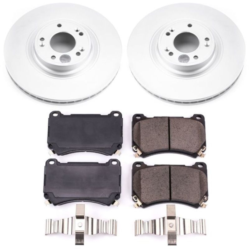Power Stop 09-14 Hyundai Genesis Front Z17 Evolution Geomet Coated Brake Kit Brake Kits - Performance Blank PowerStop