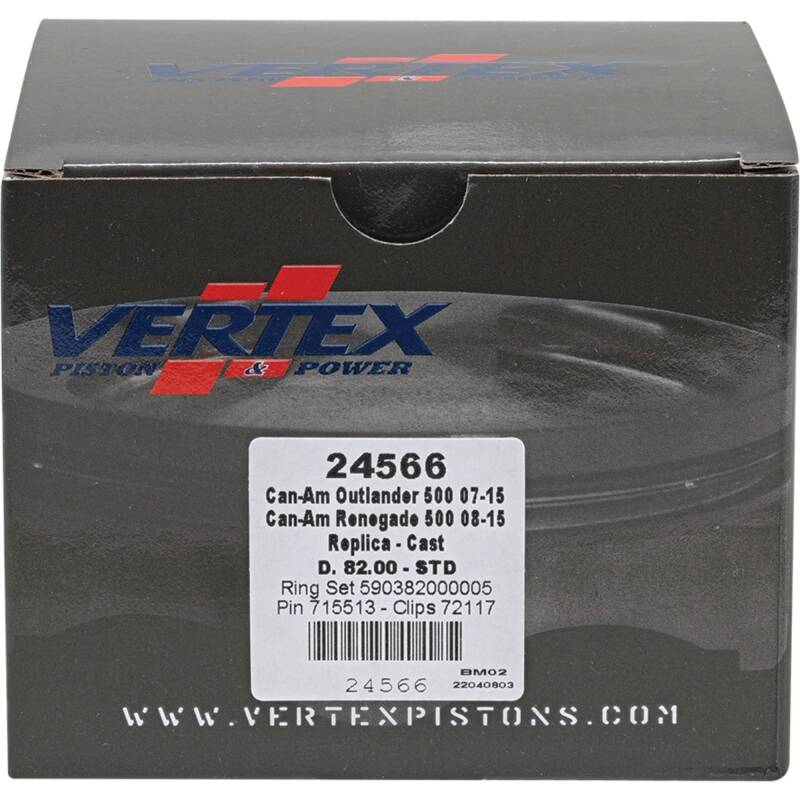 Vertex Piston 07-15 Can-Am Outlander 500 4x4 500cc Cast Replica Piston Kit Piston Sets - Powersports Vertex Pistons