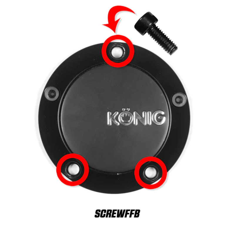 Konig Cap Screw (Black) For CAPFFB - Flow Formed (Single) Wheel Center Caps Konig