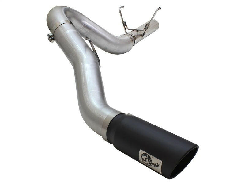 aFe MACHForce XP Exhaust Large Bore 5in DPF-Back Alu. 13-15 Dodge Trucks L6-6.7L (td) *Black Tip DPF Back aFe