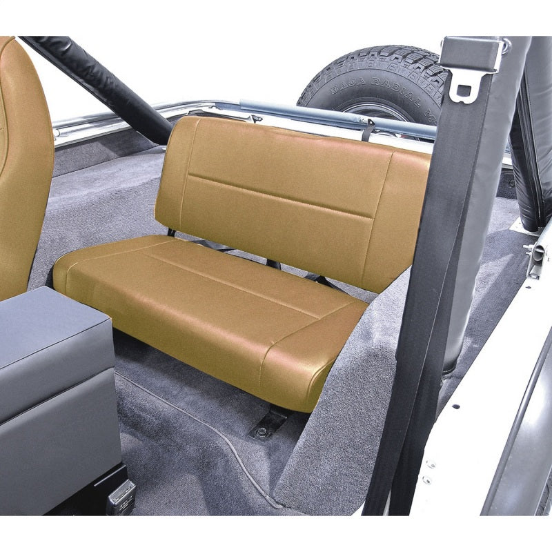 Rugged Ridge Fixed Rear Seat Tan 55-95 Jeep CJ / Jeep Wrangler Seat Brackets & Frames Rugged Ridge