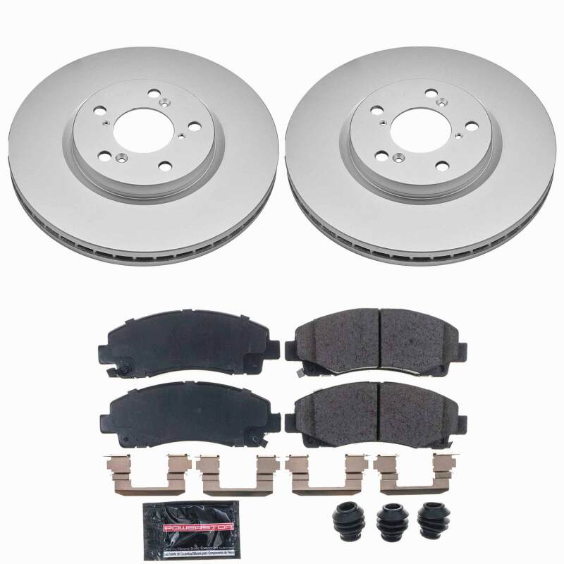 Power Stop 06-11 Honda Ridgeline Front Z23 Coated Brake Kit Brake Kits - Performance D&S PowerStop