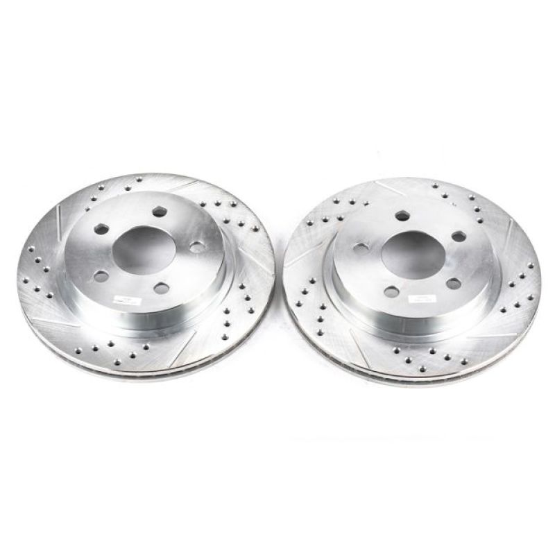 Power Stop 93-97 Chevrolet Camaro Rear Evolution Drilled & Slotted Rotors - Pair Brake Rotors - Slot & Drilled PowerStop