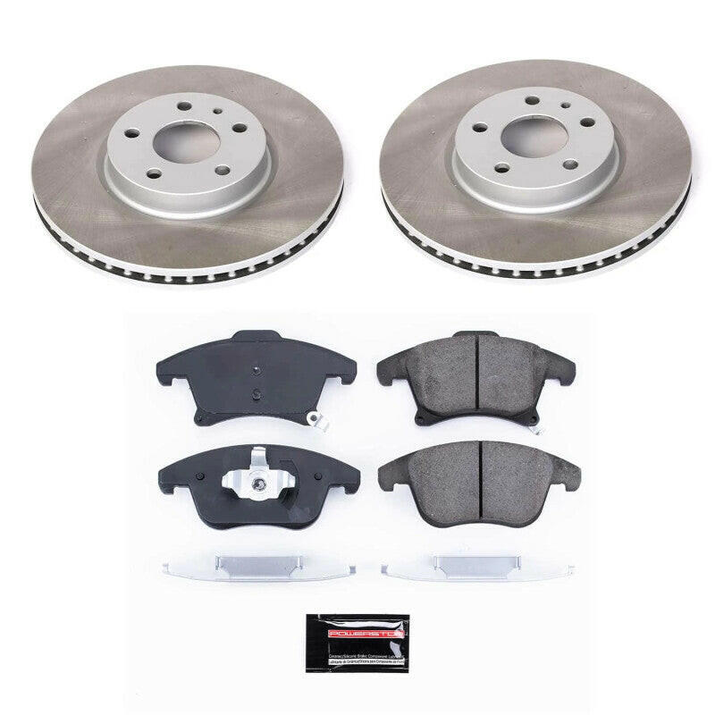 Power Stop 13-16 Lincoln MKZ Front Semi-Coated Rotor Kit Brake Kits - Performance Blank PowerStop