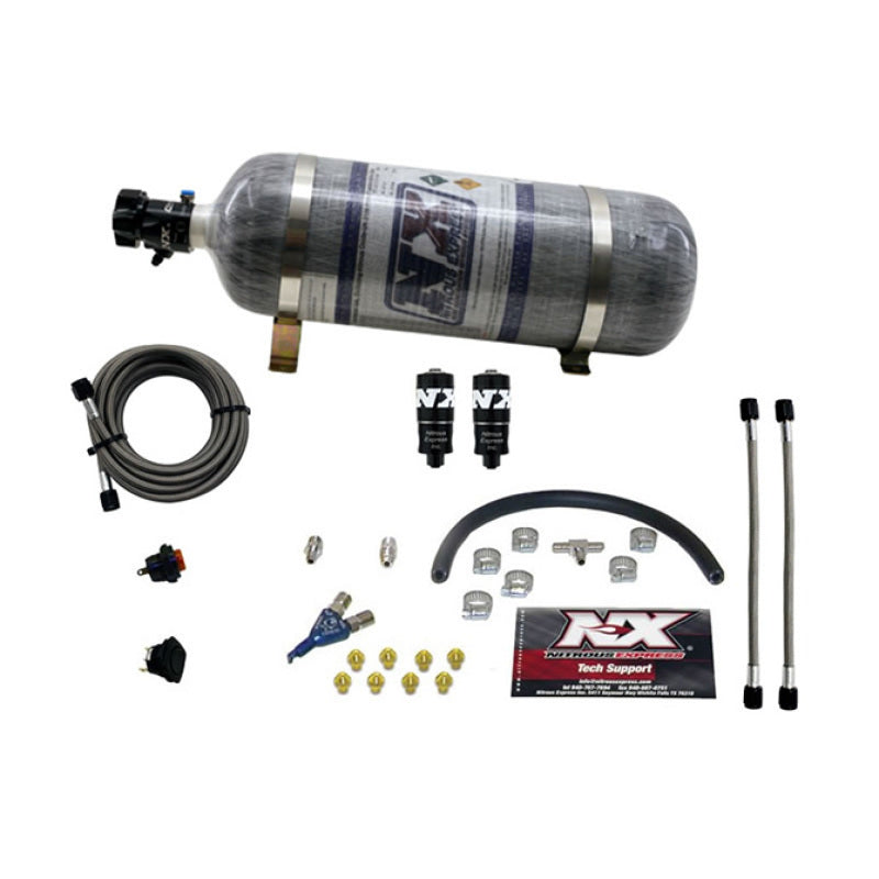 Nitrous Express Hitman EFI Single Nozzle Piranha Nitrous Kit (35-75HP) w/Composite Bottle Nitrous Systems Nitrous Express