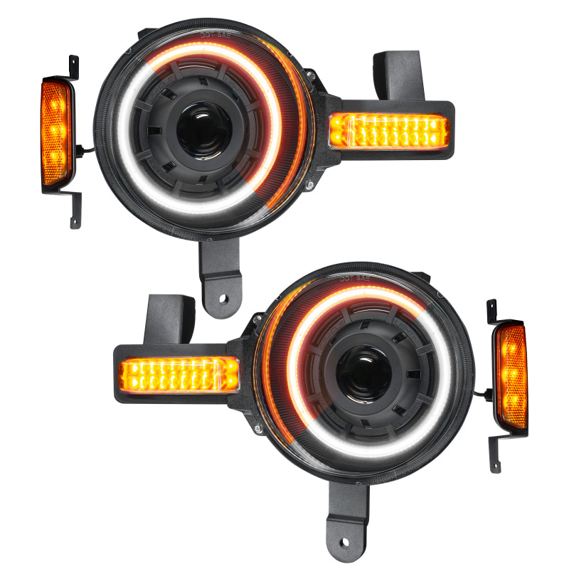 Oracle 2021+ Ford Bronco Oculus Bi-LED Projector Headlights - Amber/White Switchback Headlights ORACLE Lighting