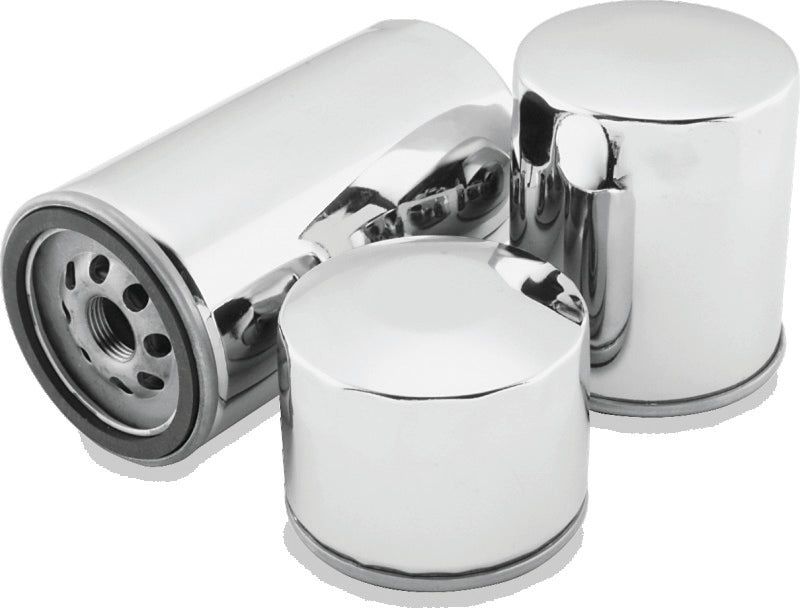 Twin Power Twin Cam and M8 Chrome Magnetic Oil Filter Replaces H-D 63798-99 with Backflow Valve Oil Filters TwinPower
