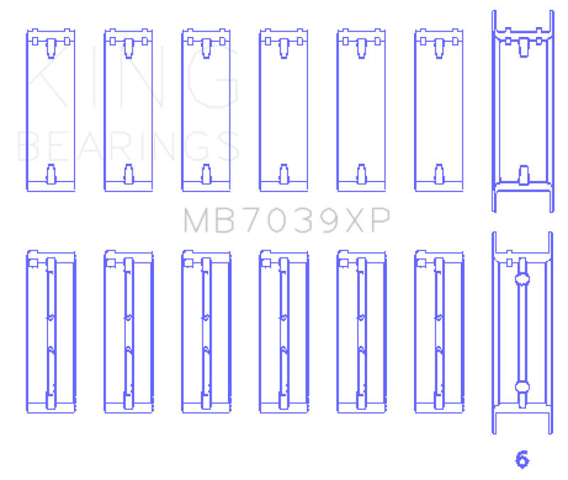 King Engine Bearings BMW M20/M50 2.0L/2.5L/2.7L (Size 0.25) Performance Main Bearing Set Bearings King Engine Bearings