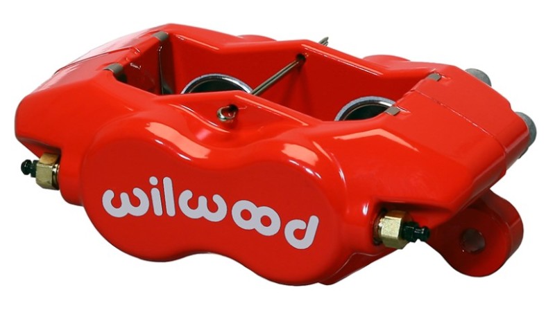 Wilwood Caliper-Forged Dynalite-Red 1.12in Pistons .81in Disc Brake Calipers - Perf Wilwood