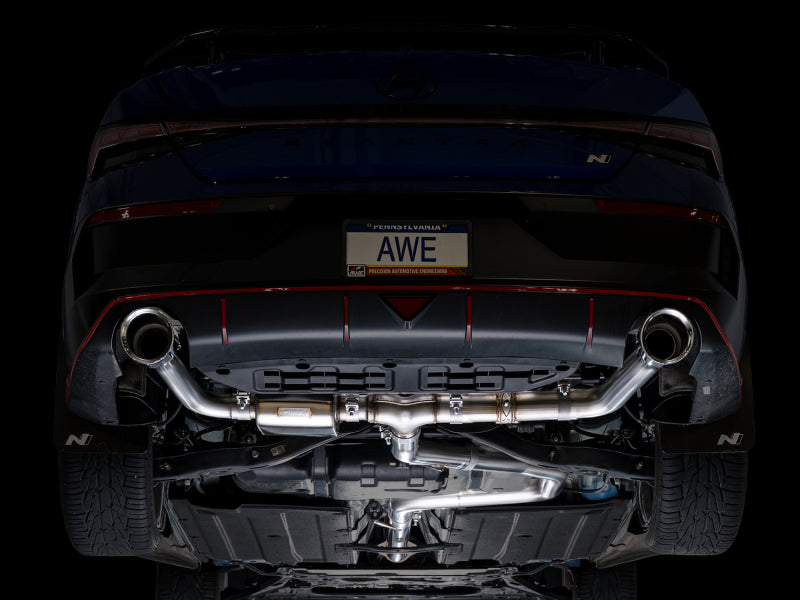 AWE Tuning 22-26 Hyundai Elantra N SwitchPath Cat-Back Exhaust - Chrome Silver Tips Catback AWE Tuning