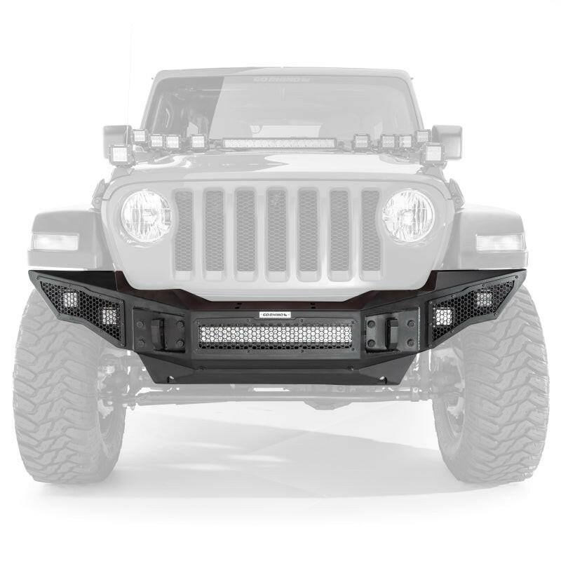 Go Rhino 07-20 Jeep Wrangler JL/JLU/JK/JKU/Gladiator JT Rockline Full Width Bumper Bumpers - Steel Go Rhino