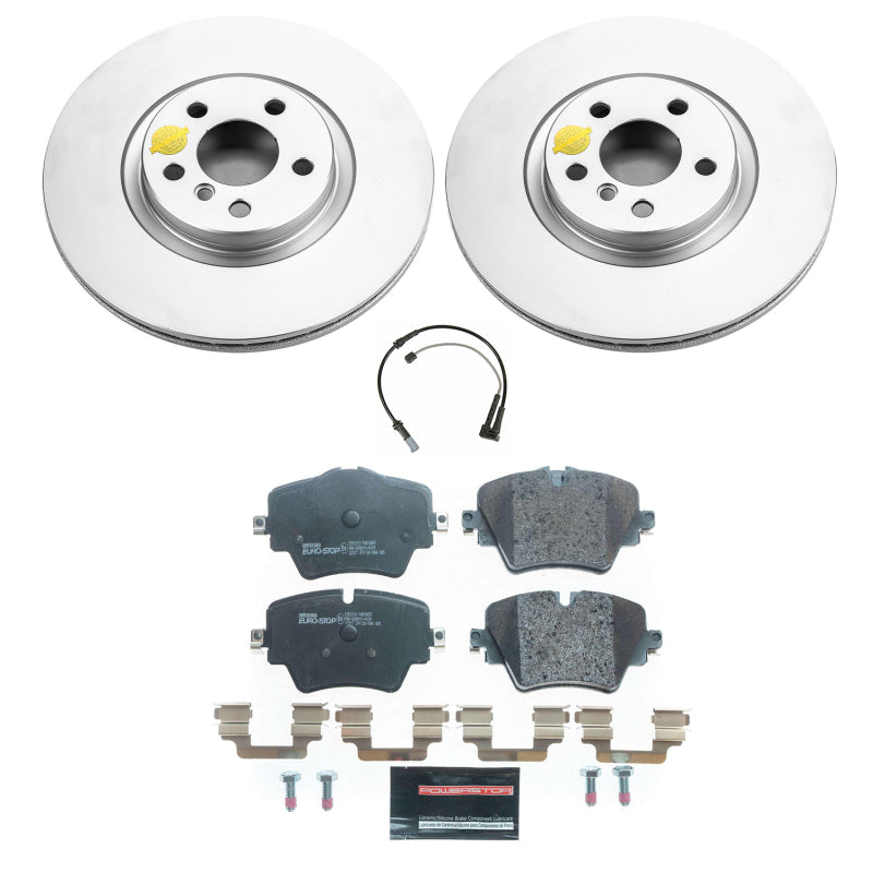 Power Stop 16-20 BMW X1 Front Euro-Stop Brake Kit Brake Kits - OE PowerStop