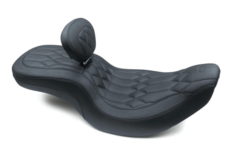 Mustang 14-21 Indian Chieftain,Chief,Dk Horse,Roadmaster,Vintage Tripper 1PC Seat - Black One-Piece Motorcycle Seats Mustang Motorcycle