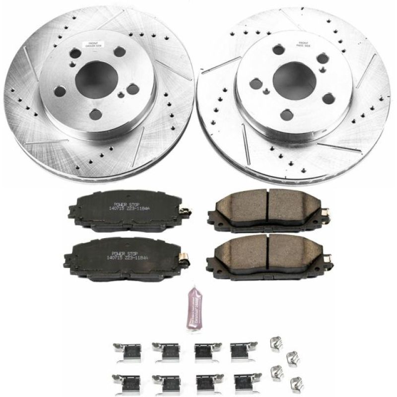 Power Stop 16-18 Toyota Prius Front Z23 Evolution Sport Brake Kit Brake Kits - Performance D&S PowerStop
