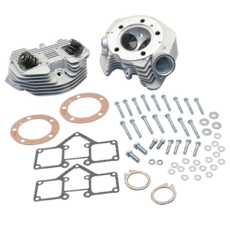 S&S Cycle 66-78 BT Super Stock 3-5/8in Bore O-Ring Style Dual Plug Cylinder Head Kit - Natural Heads S&S Cycle