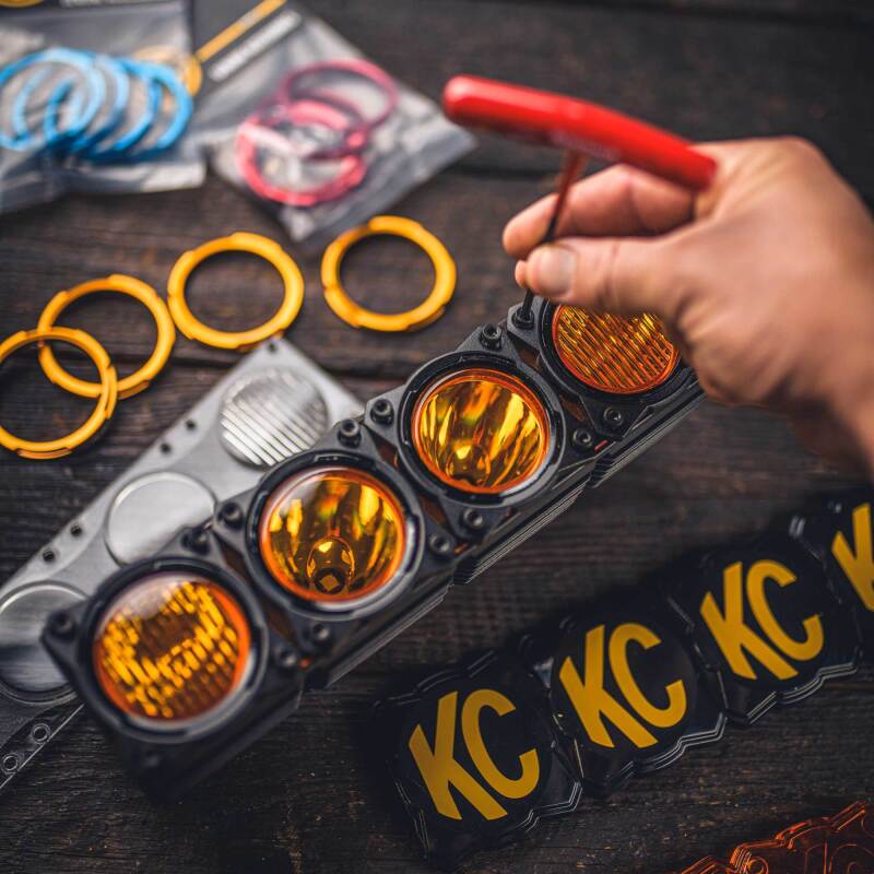 KC HiLiTES FLEX ERA LED Light Bar Bezel Kit for 10in. Segments - Gloss Black Light Bars & Cubes KC HiLiTES