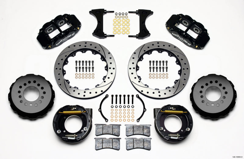 Wilwood Narrow Superlite 4R Rear P-Brk Kit 12.88in Drilled Chevy C-10 2.42 Offset 5-lug Big Brake Kits Wilwood