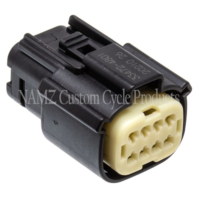 NAMZ 07-23 V-Twin VRSAW/CR/CX Models Molex MX-150 8-Position Female Connector - Blk (HD 72479-07BK) Wiring Connectors NAMZ