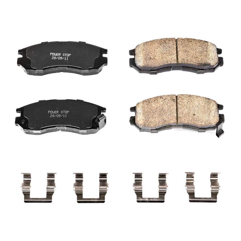 Power Stop 95-05 Chrysler Sebring Front Z17 Evolution Ceramic Brake Pads w/Hardware Brake Pads - OE PowerStop