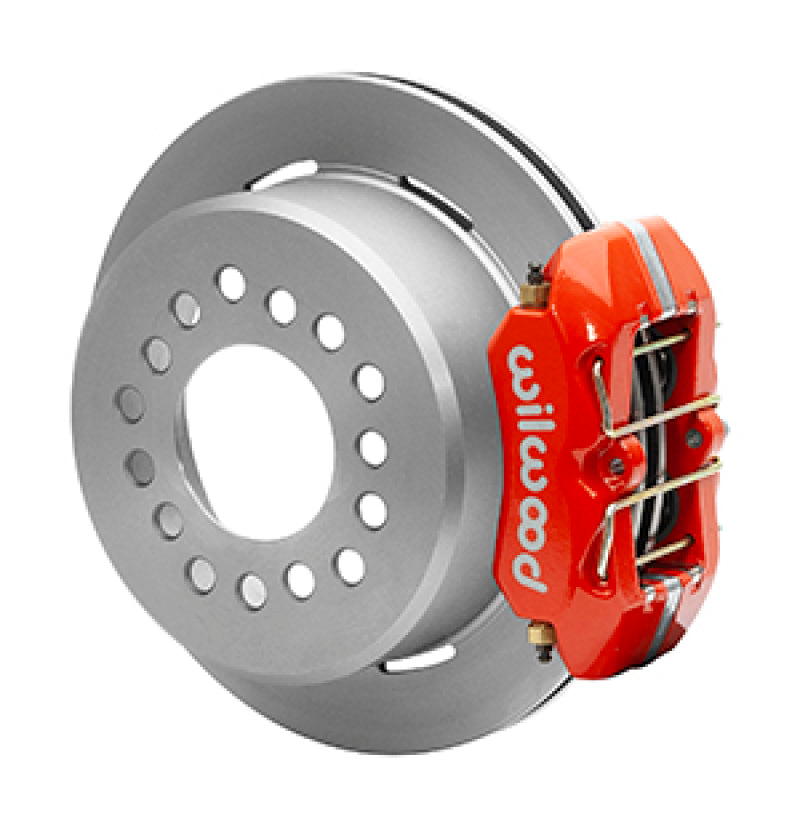 Wilwood Small Ford 11 in. Forged Dynapro Low-Profile Rear Parking Brake Kit (Red Calipers) Big Brake Kits Wilwood
