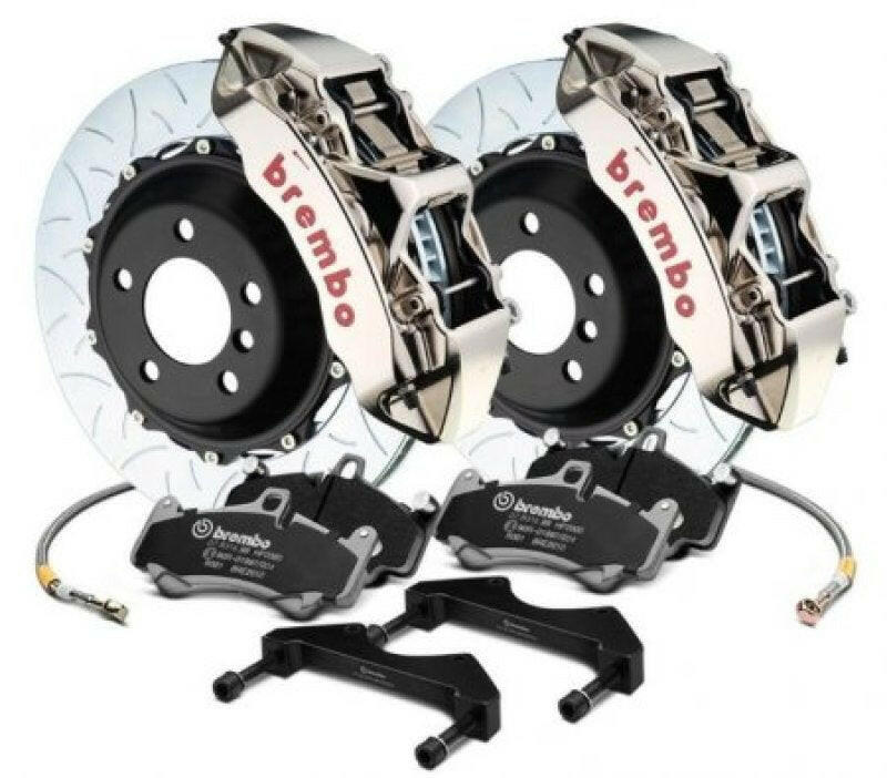 Brembo 06-13 Corvette Z06 Excl CC Brakes Fr GTR BBK 6Pist Billet 380x32 2pc Rotor Slot Type3-Nickel Brake Kits - Performance Slot Brembo