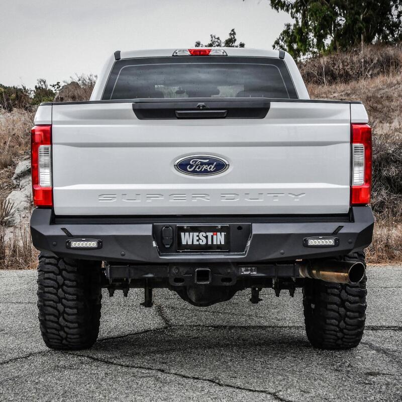 Westin 17-20 Ford F-250/350 Pro-Series Rear Bumper - Textured Black Bumpers - Steel Westin