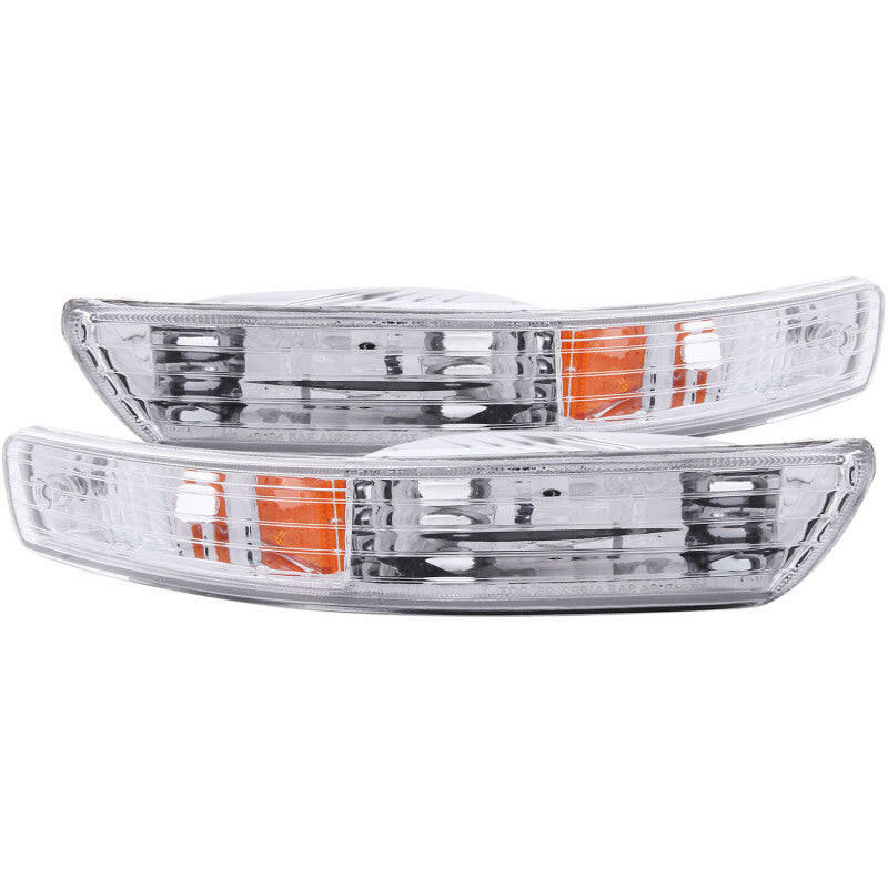 ANZO 1998-2001 Acura Integra Euro Parking Lights Chrome w/ Amber Reflector Lights Corner ANZO