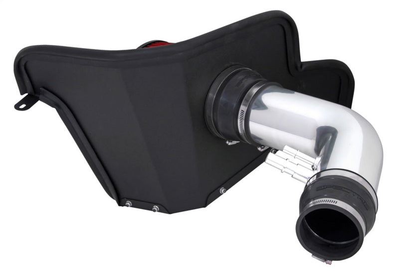 Spectre 15-16 Ford Mustang V6-3.7L F/I Air Intake Kit - Polished w/Red Filter Cold Air Intakes Spectre