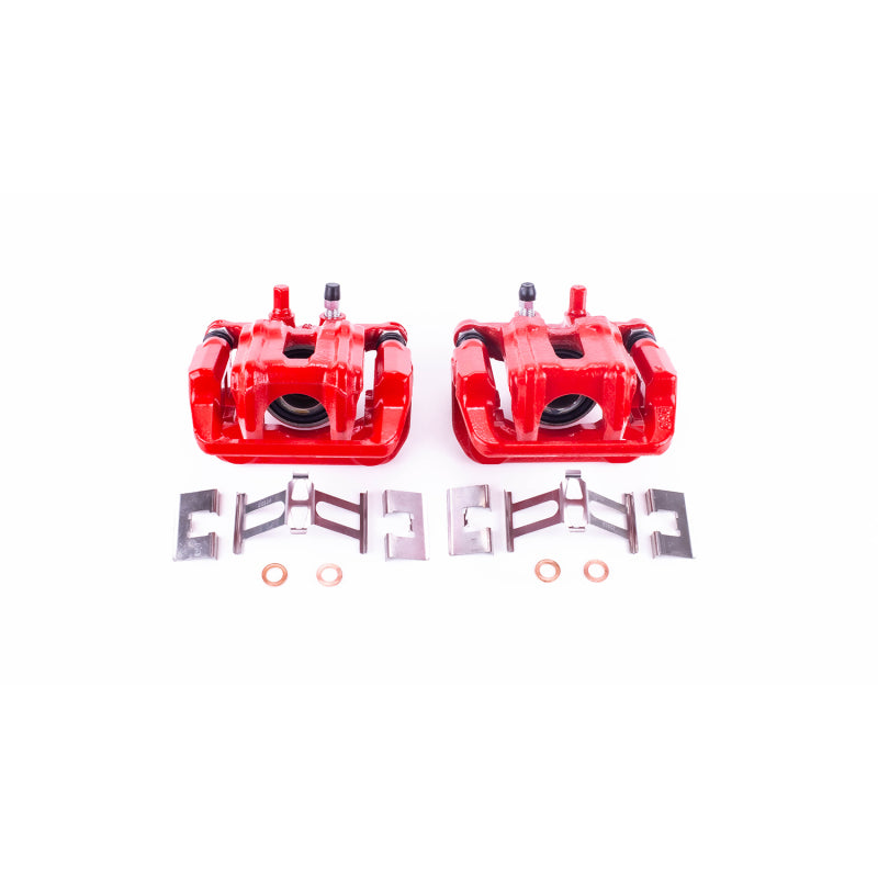 Power Stop 07-11 Honda CR-V Rear Red Calipers w/Brackets - Pair Brake Calipers - Perf PowerStop