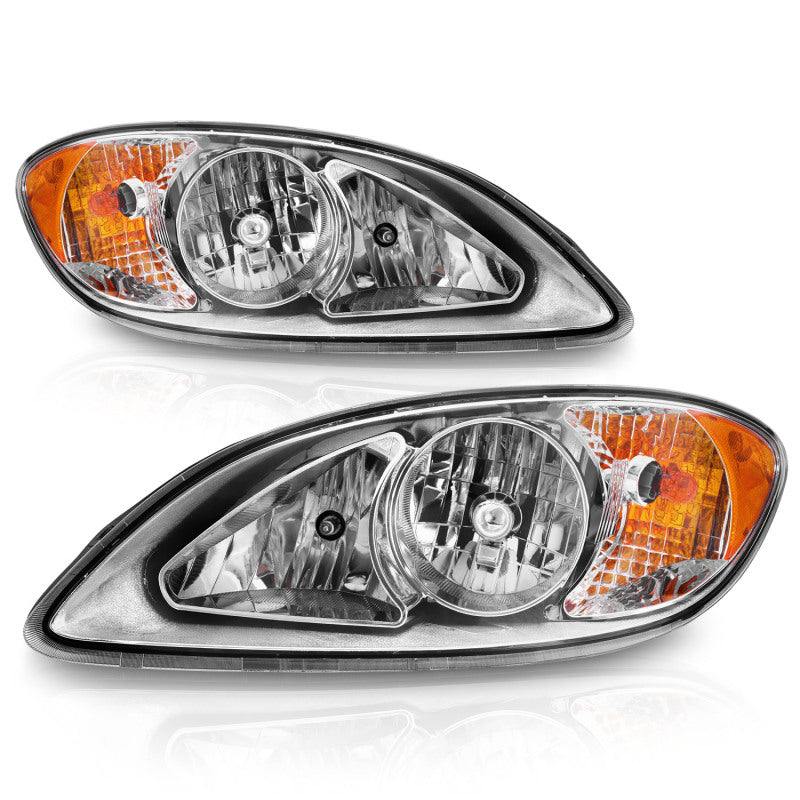 ANZO 2008-2016 International Prostar Crystal Headlights Chrome Housing Headlights ANZO
