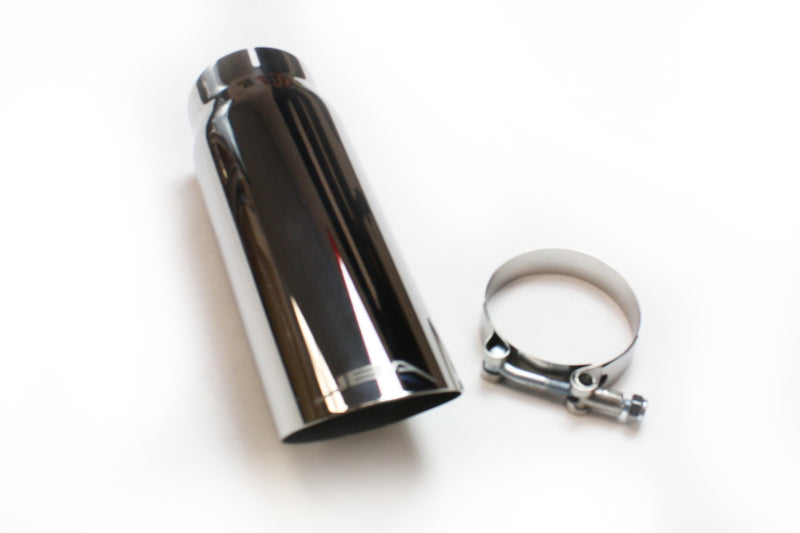 JBA 2.5in x 3in x 9in Polished Chrome Tip - Clamp On Clamps JBA