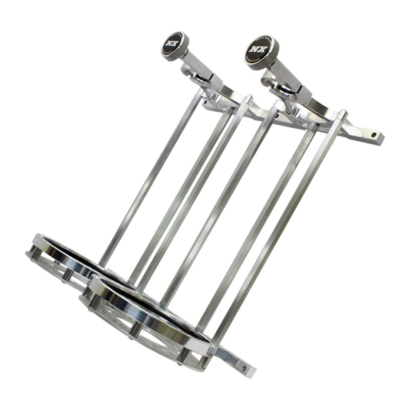 Nitrous Express Stand Up Dual Billet Bottle Bracket for 15lb Bottle (Flat Mount) Nitrous Bottle Accessories Nitrous Express