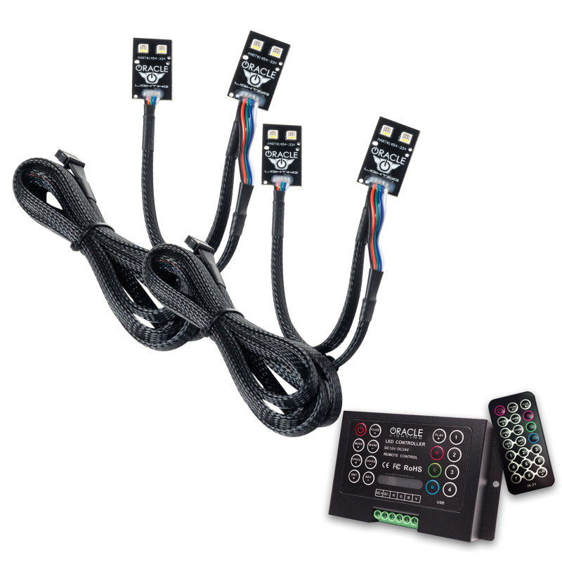 Oracle 2021 Ford Bronco Sport RGB+W Headlight DRL + Halo - ColorSHIFT w/ 2.0 Controller Headlights ORACLE Lighting