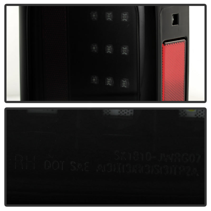 Spyder Jeep Wrangler 07-15 LED Tail Lights Black Smoke ALT-YD-JWA07-LED-BSM Tail Lights SPYDER