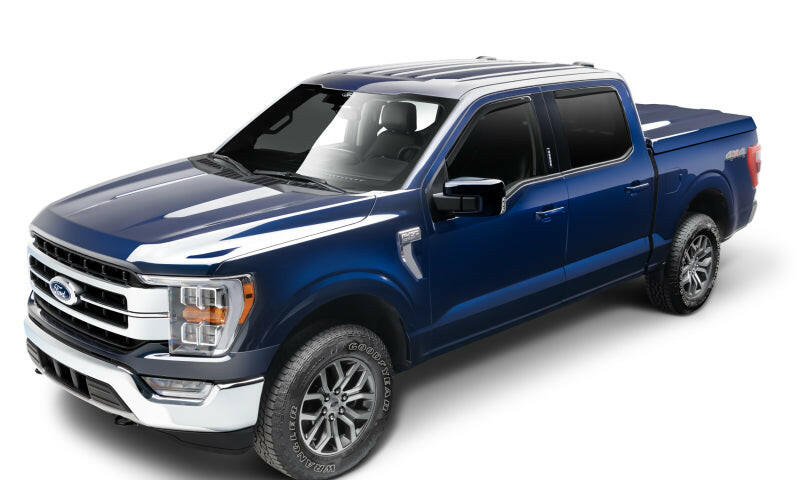 AVS 15-18 Ford F-150 Supercrew Ventvisor In-Channel Front & Rear Window Deflectors 4pc - Smoke Wind Deflectors AVS