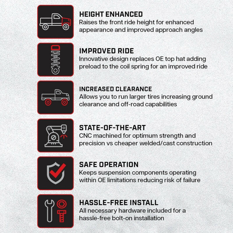 Camburg 07-21 Toyota Tundra 2wd /4wd Dominator Preload Spacer Kit Preload Adjusters Camburg
