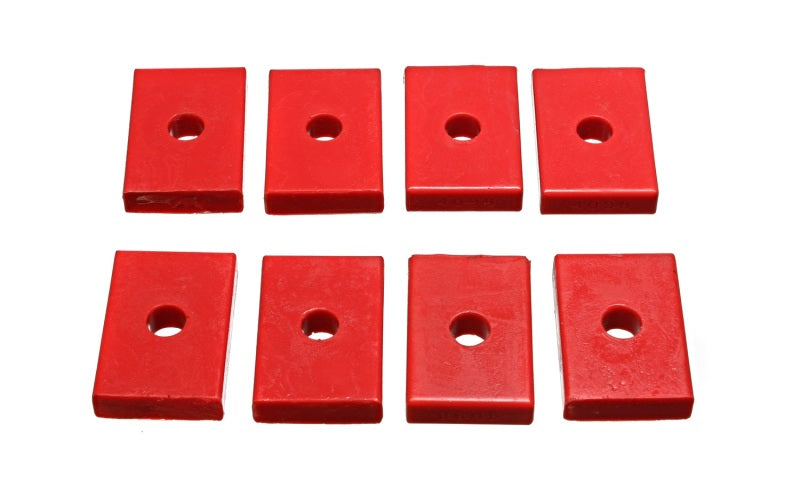 Energy Suspension Pad - Firm - 2-7/16in L x 1-5/8in W x 15/32in ID x 1/2in H - Red Bushing Kits Energy Suspension