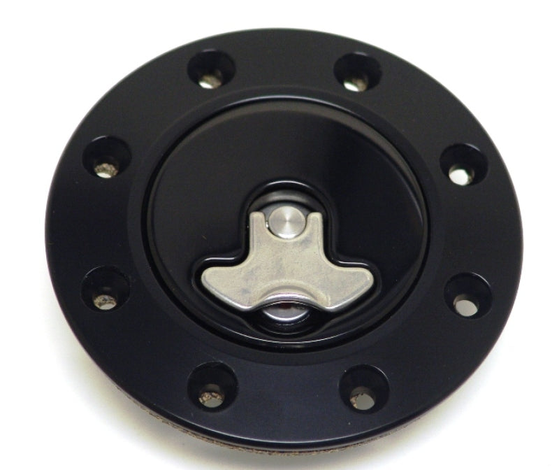 Ridetech 66-67 Chevy Nova Locking Gas Cap (Black Anodized) Fuel Caps Ridetech