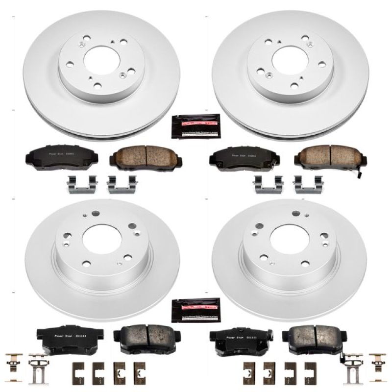 Power Stop 03-07 Honda Accord Front Z17 Evolution Geomet Coated Brake Kit Brake Kits - Performance Blank PowerStop