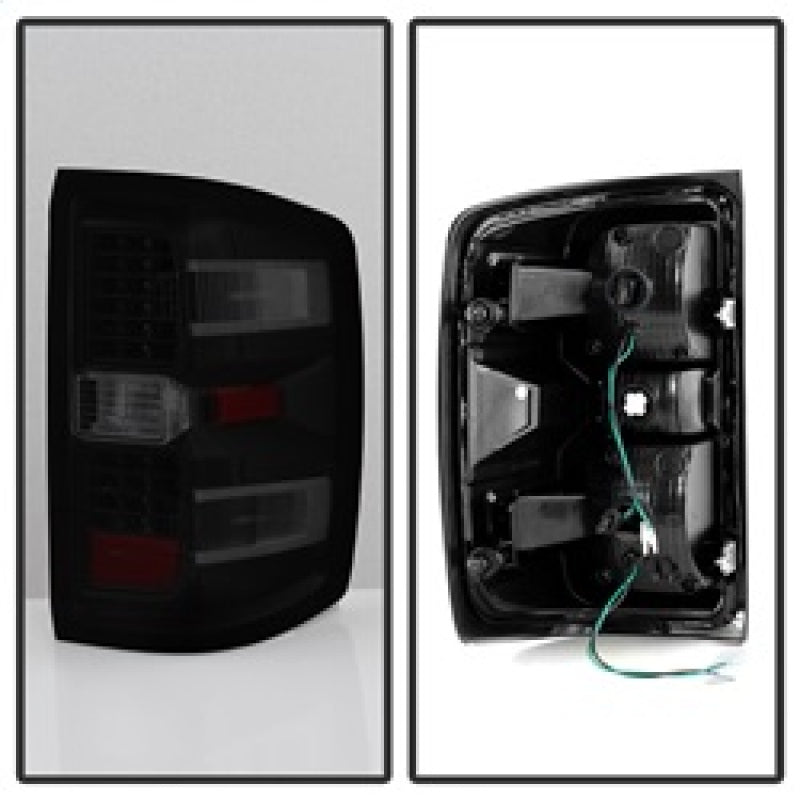 xTune Chevy 1500 14-16 / Silverado 2500HD/3500HD LED Tail Lights - Black Smoked ALT-JH-CS14-LED-BSM Tail Lights SPYDER