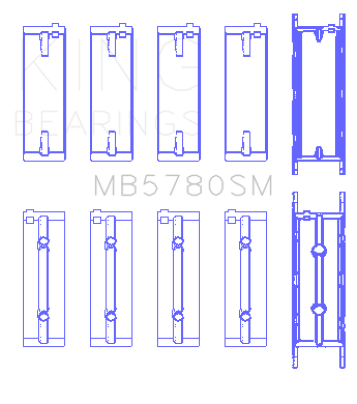 King Engine Bearings BMW N47 D20 A/B/C/D/N47 C20 A (Size +0.25mm) Main Bearing Set Bearings King Engine Bearings