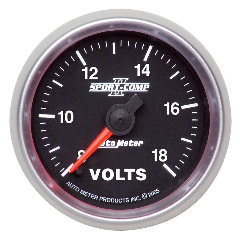 Autometer Sport-Comp II 2 1/16in. 18V Digital Stepper Motor Electronic Voltmeter Gauges AutoMeter