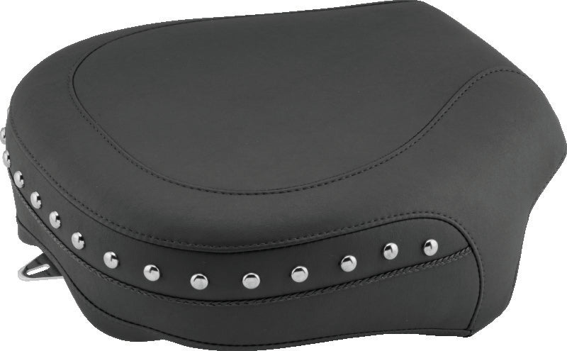 Mustang 00-11 Yamaha V-Star 1100 Classic,02-11 V-Star 1100 Silverado Touring 2PC Seat w/Studs- Black Two-Piece Motorcycle Seats Mustang Motorcycle