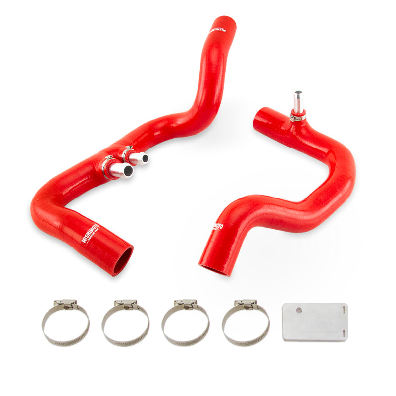 Mishimoto 2018+ Jeep Wrangler JL / Gladiator JT 3.6L AT Red Silicone Radiator Coolant Hose Kit Hoses Mishimoto