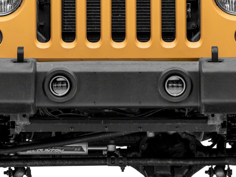 Raxiom 07-18 Jeep Wrangler JK Axial Series Halo LED Fog Lights- Amber Headlights Raxiom
