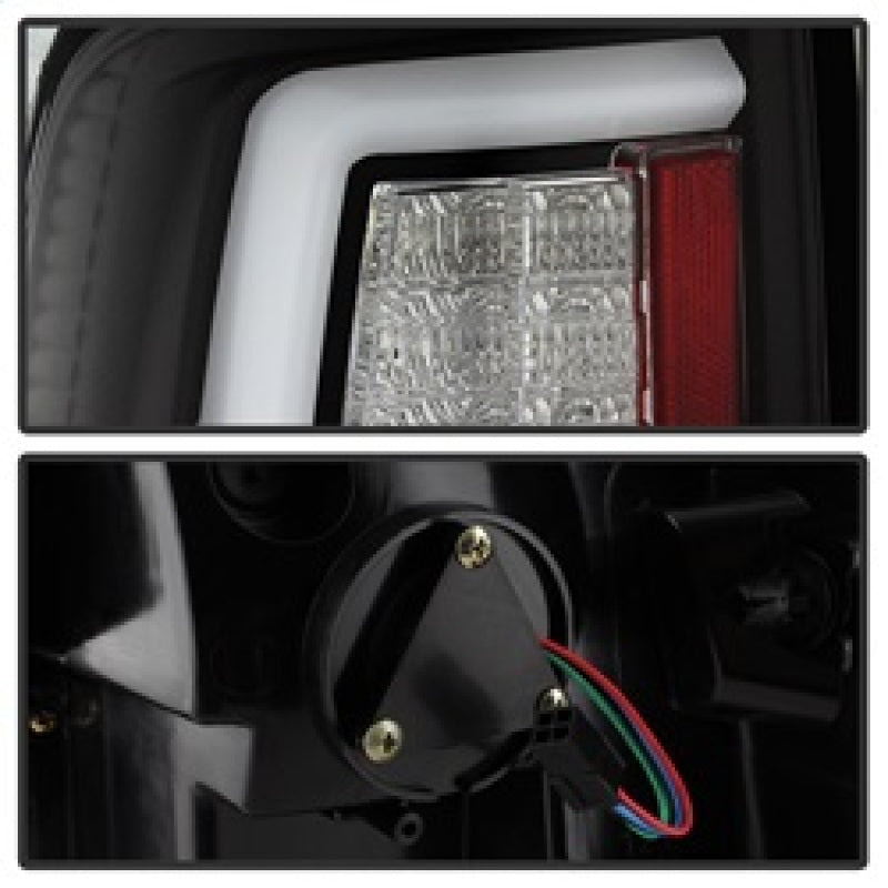 Spyder Dodge Ram 2013-2014 Light Bar LED Tail Lights - Black ALT-YD-DRAM13V2-LED-BK Tail Lights SPYDER